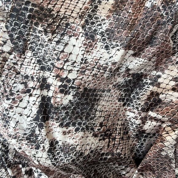 Torrid Midi Satin Slip Dress in Snake Brown | Size 1 - Picture 8 of 8